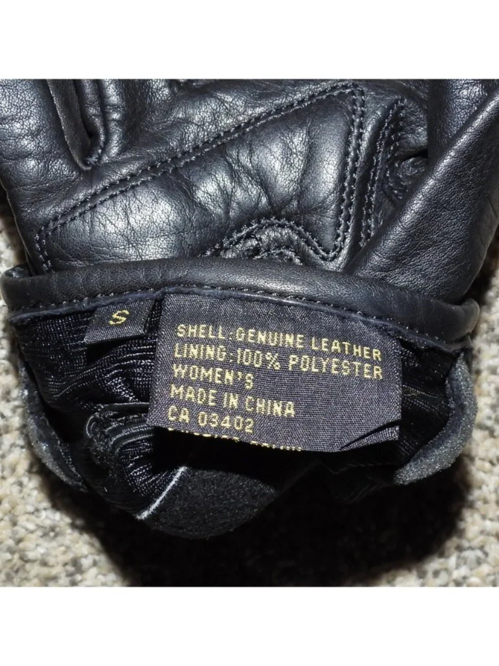 Harley Davidson 100th Anniversary 2003 Leather Gauntlet Gloves Black Small